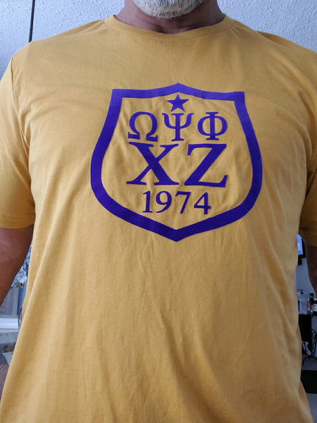 Old Gold Tee with XZ Chapter Shield